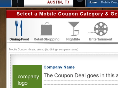 Coupon Interface interface layout mobile coupon ux web design