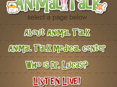 Animal Talkmenu app development droid application graphic design ui ux