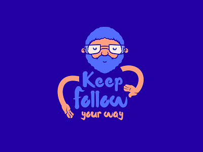 Keep Follow Your Way illustration logo