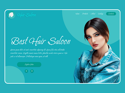 Hair Saloon - Website Landing Page adobexd design figma frontenddesign landin landingpage ui uidesign uiux ux uxdesign webdesign websitelandingpage