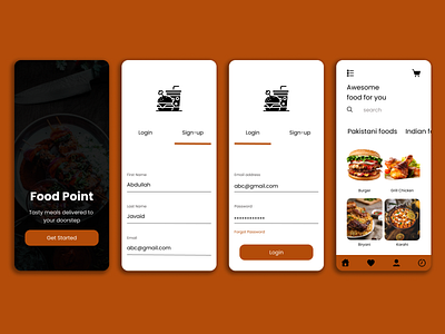 Food Point -Mobile app adobexd animation figma food app food app ui design food mobile app food point frontenddesign graphic design mobileapps ui uidesign uiux webdesign