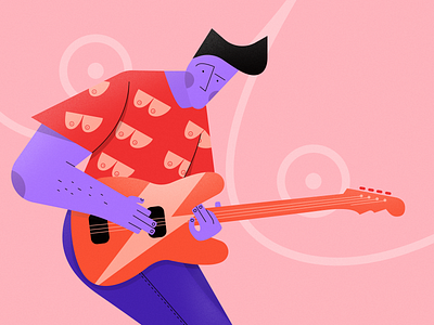 I Wish I Could Play Guitar art design illustration ui vector