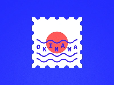 Okinawa Stamp 🇯🇵 badge badge design badgedesign badges design dribbble dribbbleweeklywarmup flat illustration japan okinawa stamp vector warmup