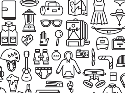 Get the gear camping gear icons outdoors