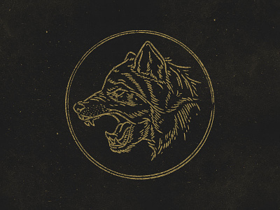 Wolf logo vintage wolf