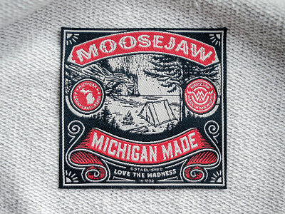 Made In Michigan camping great lakes label michigan moosejaw outdoors pictured rocks sewn usa