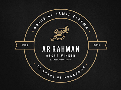 25 Years Of ARRahman arrahman badge cinema logo music