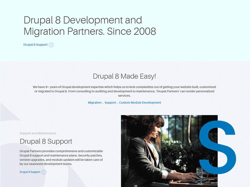 Drupal Landing Page drupal drupal7 drupal8 drupalpartners landing page