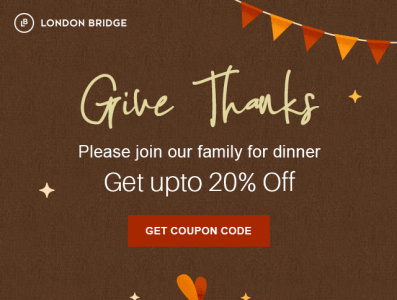 Thanks Giving Email template 3 - Free Download branding creative design ecommerce illustration mobileapp poster shopping typography web