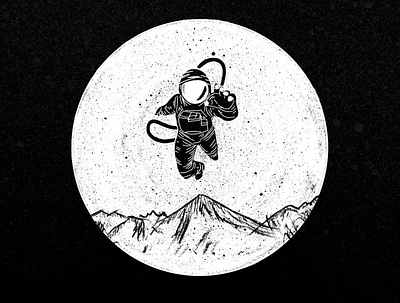 Gravity branding design illustration logo mars marvel moon nasa research typography vector