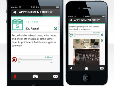 Appointment Buddy app application appointment buddy custom icons design flat ios ui