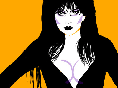 The Queen of Halloween elvira halloween illustration mistress of the dark