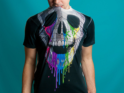 Disco Skull T-Shirt (March 2016) digital illustration illustration merchandise design t shirt design