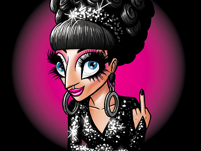 Blame it on Bianca Del Rio T-shirt Illustration (Jan 2018) digital illustration illustration merchandise design t shirt design