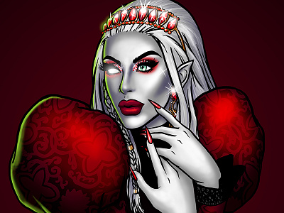 Dollya Black Illustration (July 2018) digital illustration drag queen fan art illustration