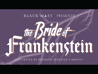 Bride of Frankenstein Title Card classic horror graphic design lettering logo retro typography universal monsters vintage