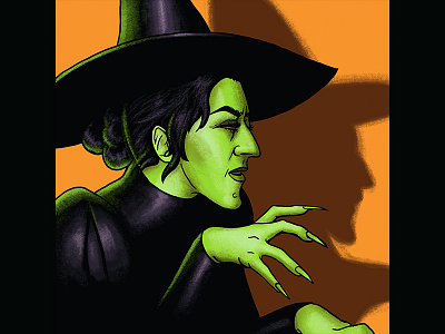 The Wicked Witch of the West digital illustration fan art halloween illustration wicked witch witch wizard of oz