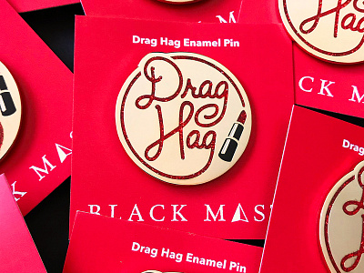 Drag Hag Enamel Pin + Card Backing