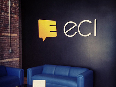 ECI: Lobby Sign branding identity logo design signage