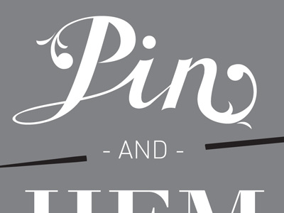 Pin & Hem font hand letter logo