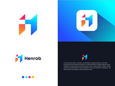 Henrob logo graphic design logo