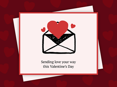 Digital Valentine's Day Card graphic design illustration