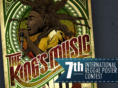 Placed 7th out of 1,142 submissions art blaine contest design drawing graphic illustration illustrator photoshop poster reggae typography