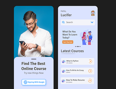 Learning app learning app ui