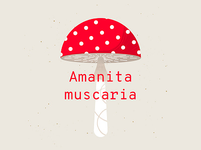 Don't Eat Me autumn flat forest illustration mushroom nature plant poster texture typography