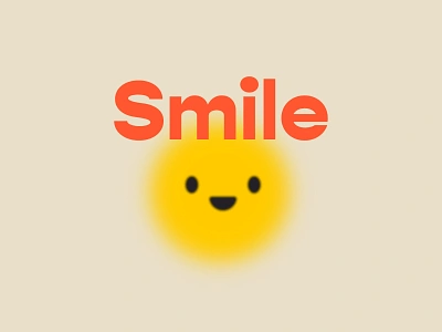 Smile More character gradient illustration pastel smile sun typo typography