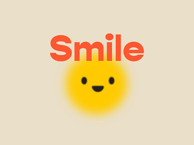 Smile More character gradient illustration pastel smile sun typo typography