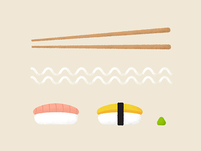Sushi Night food illustration japan japanese sushi texture