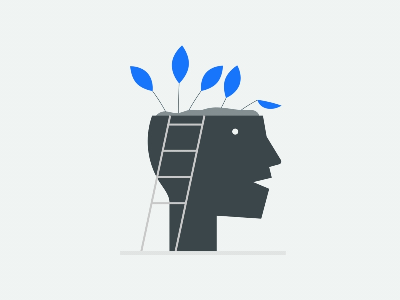 Your thoughts are the seeds 🍃 2d aftereffect animation app blinkist brain character design flat flat design graphic design illustration loop memory motion graphic nature plant plants vector video