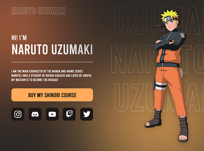 The Naruto Website anime design naruto onepage portfolio ui ux webdesign website websitedesign