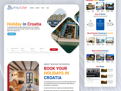 Holiday in Croatia - Landing Page Design croatia design graphic design holiday minimal modern nextjs react ui webdesign webdeveloper website