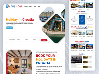 Holiday in Croatia - Landing Page Design