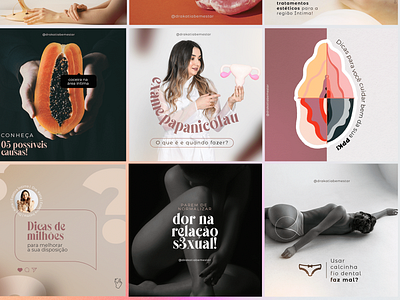 Social Media - Clinica & Médicos (Vl.03) graphic design intima medicina mulher posts saude da mulher social media