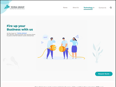 Teima landing page