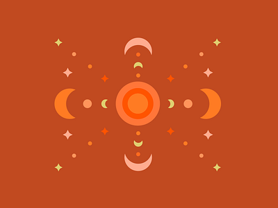 summer in space geometric illustration pattern shapes space vector