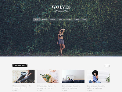 "WOLVES" Personal Blog ( Coming Soon ) blog brand bss concept creative logo minimalist simple trend webdesign wolves wordpress