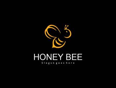 Honey bee logo by Ahmad Ali on Dribbble