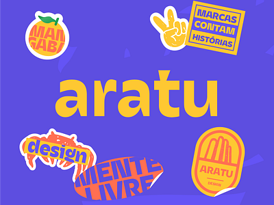 ARATU STUDIO - Brand Identity brand brand identity cool design fun graphic design grunge illustration logo logo design modern purple visual identity