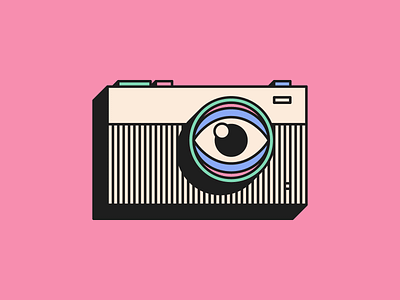 Camera camera colour design eye geometric illustration shape simple