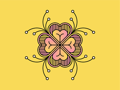 Flower colour design flower geometric illustration love shape simple