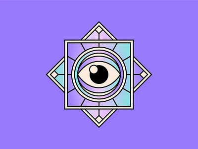 Charm colour eye geometric illustration shape simple