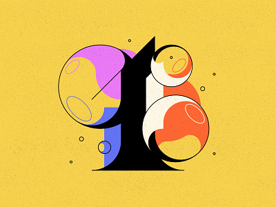 1 36days 36daysoftype bubble type bubbles numbers type typography