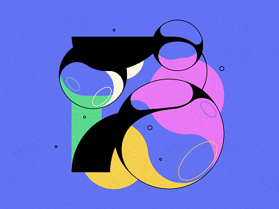 7 36days 36daysoftype bubble type bubbles numbers type typography
