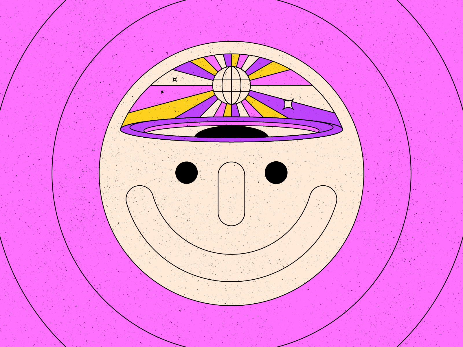 Mind 3 animation colour face geometric illustration mind music smile texture