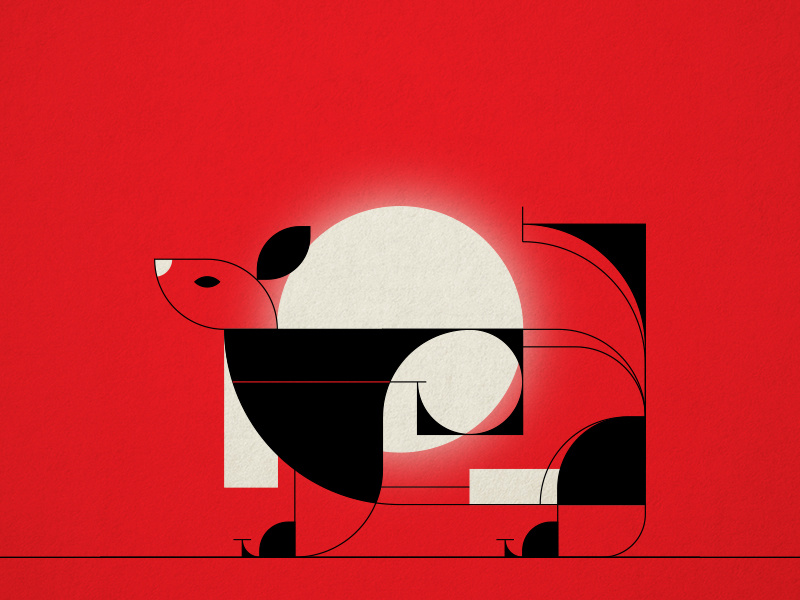 Animal 2 design vector form simple shape geometric colour illustration animal