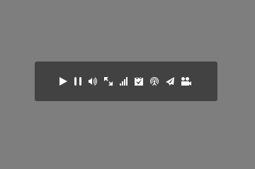 Video Player Icons broadcast event fullscreen icon icons pause play player quality set share video volume